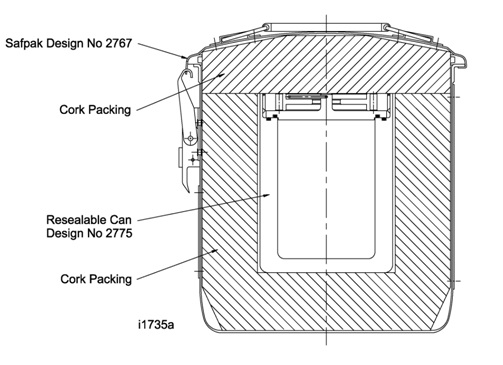 Section through Package Design No 2767B